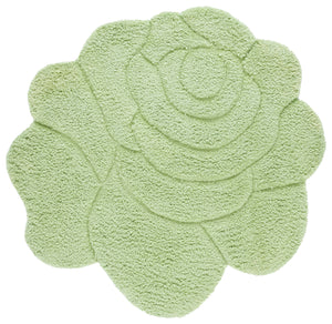 Safavieh Novelty Hand Tufted Area Rug - Exquisite Floral Design, Plush Comfort, Ideal For Cozy Home Decor Green 80% Polyester And 20% Cotton Nov903y-5r