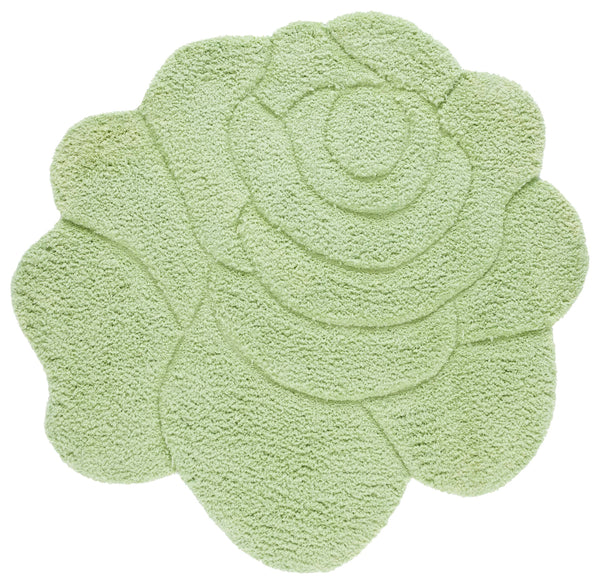 Safavieh Novelty Hand Tufted Area Rug - Exquisite Floral Design, Plush Comfort, Ideal For Cozy Home Decor Green 80% Polyester And 20% Cotton Nov903y-5r