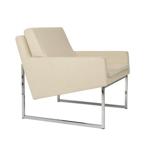 Soho Concept Nova Armchair - Contemporary Chrome Sled Base, Luxe Camira Yoredale Boucle Or Leather, 10-year Guarantee Chrome,Beige  Soho-concept-dining-chair-13255