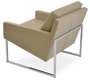Soho Concept Nova Armchair - Stylish Leatherette Comfort With Chrome Legs, 2-year Guarantee, F.Soft Design Chrome  Soho-concept-dining-chair-12292