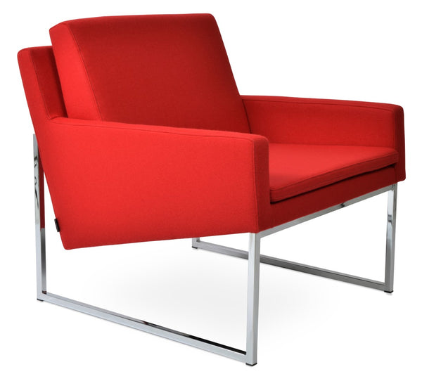Soho Concept Nova Armchair With Chrome Sled Base In Dark Grey Wool – 10-year Guarantee For Lasting Comfort Chrome,Red  Soho-concept-dining-chair-13253