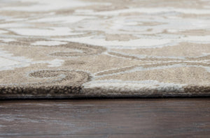 Alora Decor Napoli Hand-Tufted Wool Runner With Ornate Medallions And Neutral Floral Tones For Durable Elegance 2'6" x 10' NAPNP100400532610