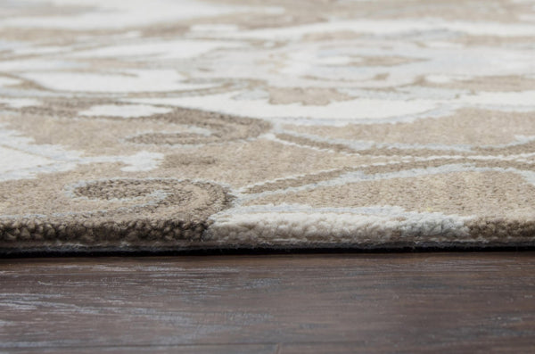 Alora Decor Napoli Hand-Tufted Wool Runner With Ornate Medallions And Neutral Floral Tones For Durable Elegance 2'6" x 10' NAPNP100400532610