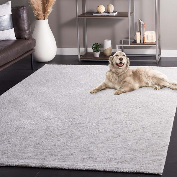 Safavieh Neptune 850 Power Loomed Solid & Tonal Rug Light Grey / Grey 9' x 12'