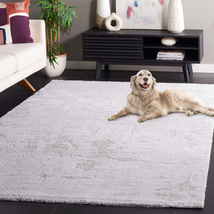 Safavieh Neptune 854 Power Loomed Solid & Tonal Rug Light Grey / Grey 9' x 12'