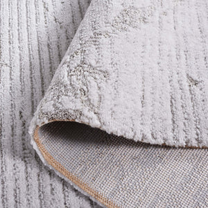 Safavieh Neptune 854 Power Loomed Solid & Tonal Rug Light Grey / Grey 5'-3" x 7'-6"