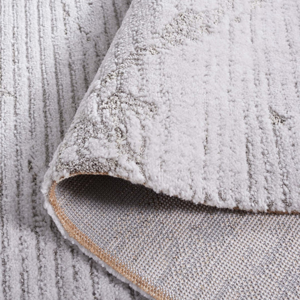 Safavieh Neptune 854 Power Loomed Solid & Tonal Rug Light Grey / Grey 5'-3" x 7'-6"