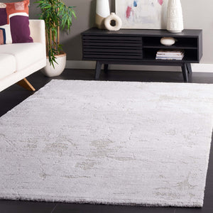 Safavieh Neptune 854 Power Loomed Solid & Tonal Rug Light Grey / Grey 5'-3" x 7'-6"
