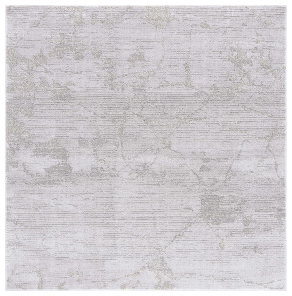 Safavieh Neptune 854 Power Loomed Solid & Tonal Rug Light Grey / Grey 6'-7" x 6'-7" Square