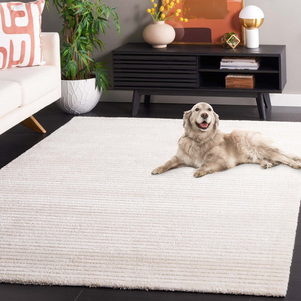 Safavieh Neptune 856 Power Loomed Solid & Tonal Rug Ivory / Beige 5'-3" x 7'-6"