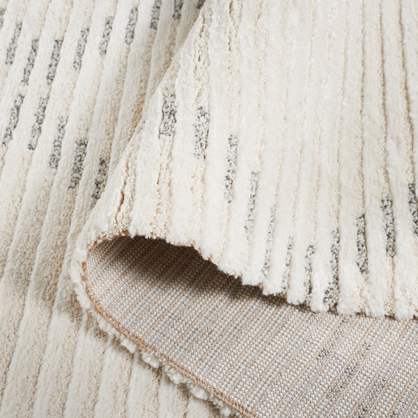 Safavieh Neptune 858 Power Loomed Solid & Tonal Rug Ivory / Grey 9' x 12'