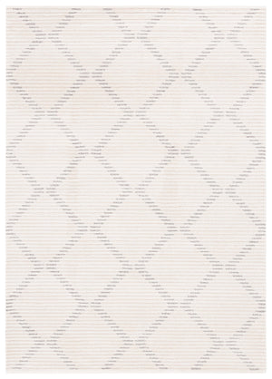 Safavieh Neptune 858 Power Loomed Solid & Tonal Rug Ivory / Grey 5'-3" x 7'-6"