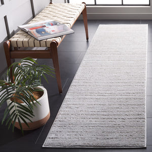 Safavieh Neptune 860 Power Loomed Solid & Tonal Rug Light Grey / Grey 2'-2" x 8'