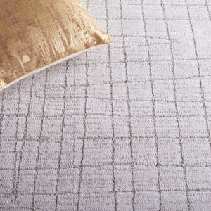 Safavieh Neptune Power Loomed Area Rug Solid Light Grey Blended Fiber Low Pile Living Room NPE864F-6