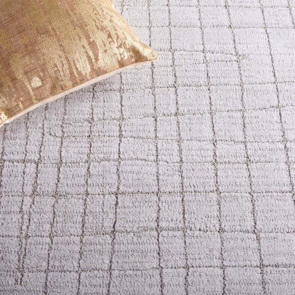 Safavieh Neptune Power Loomed Area Rug Solid Light Grey Blended Fiber Low Pile Living Room NPE864F-6