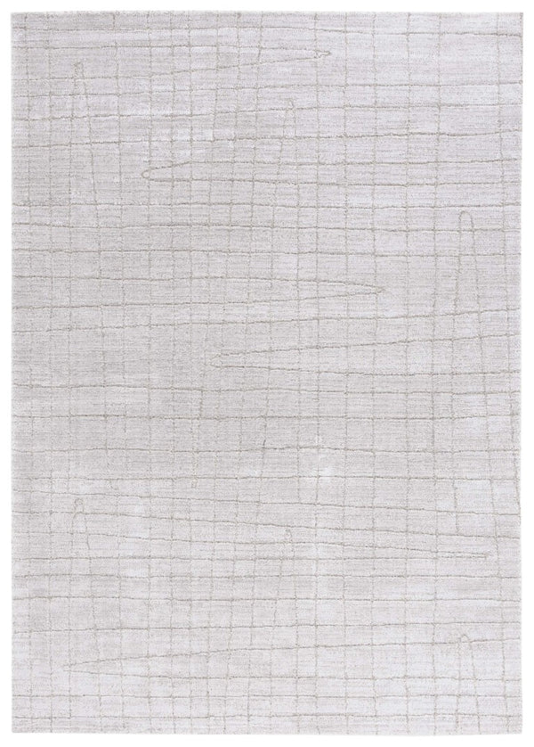 Safavieh Neptune Power Loomed Area Rug Solid Light Grey Blended Fiber Low Pile Living Room NPE864F-6