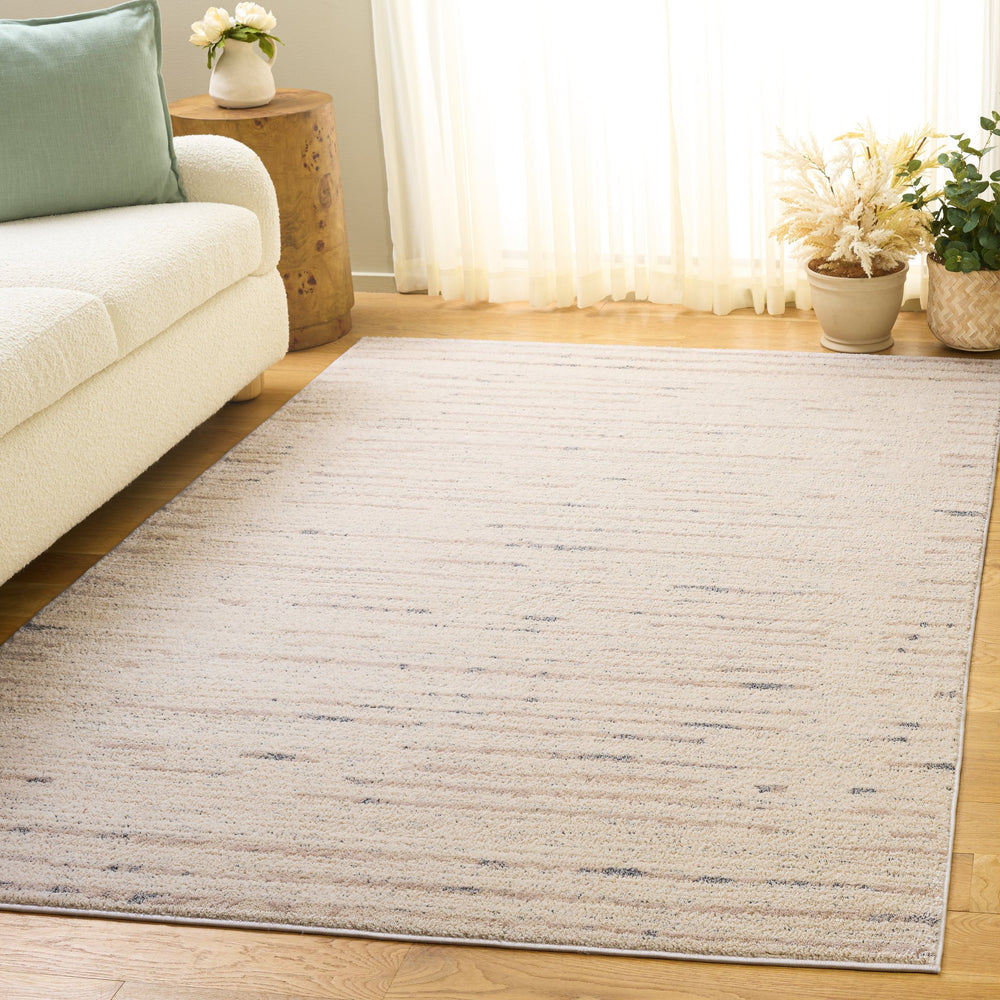 Safavieh Neptune Medium Rectangle Area Rug 5'3"X7'6" Ivory & Grey Low-Pile Power-Loomed Jute Blend Elegance NPE874A-5
