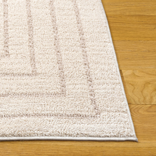 Safavieh Neptune Low-Pile Ivory & Grey Area Rug 5'3"X7'6" - Turkish Power-Loomed, Durable Soft Texture NPE876A-5