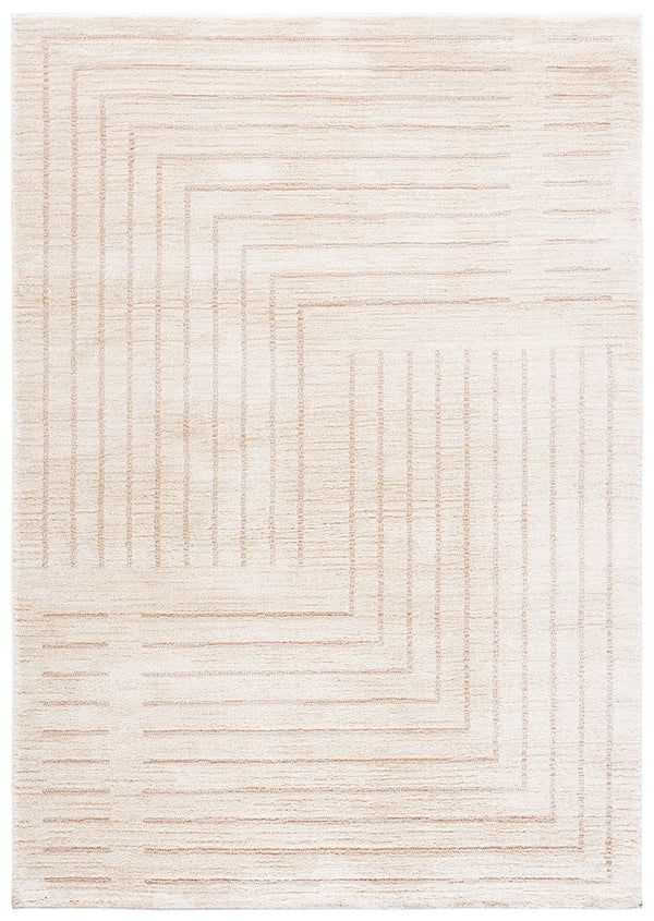 Safavieh Neptune Low-Pile Ivory & Grey Area Rug 5'3"X7'6" - Turkish Power-Loomed, Durable Soft Texture NPE876A-5