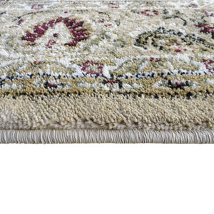 English Elm Mersin Collection Persian-Style Runner Rug - Durable Olefin with Jute Backing for Hallways & Living Spaces Ivory 7' Octagon NR-RG1883-77-IV-GG