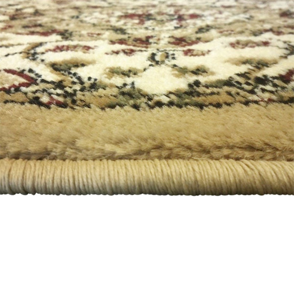 English Elm Mersin Collection Persian-Style Runner Rug - Durable Olefin with Jute Backing for Hallways & Living Spaces Ivory 2' x 3' NR-RG283-23-IV-GG