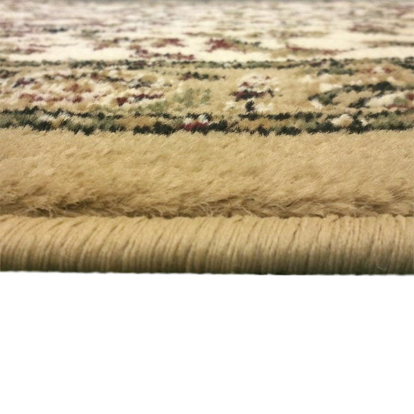 English Elm Mersin Collection Persian-Style Runner Rug - Durable Olefin with Jute Backing for Hallways & Living Spaces Ivory 3' x 15' NR-RG29-315-IV-GG