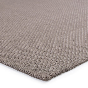 Jaipur Living Jaipur Living Kawela Solid Charcoal Handwoven Polyester Rug for Patios and Rooms RUG149590