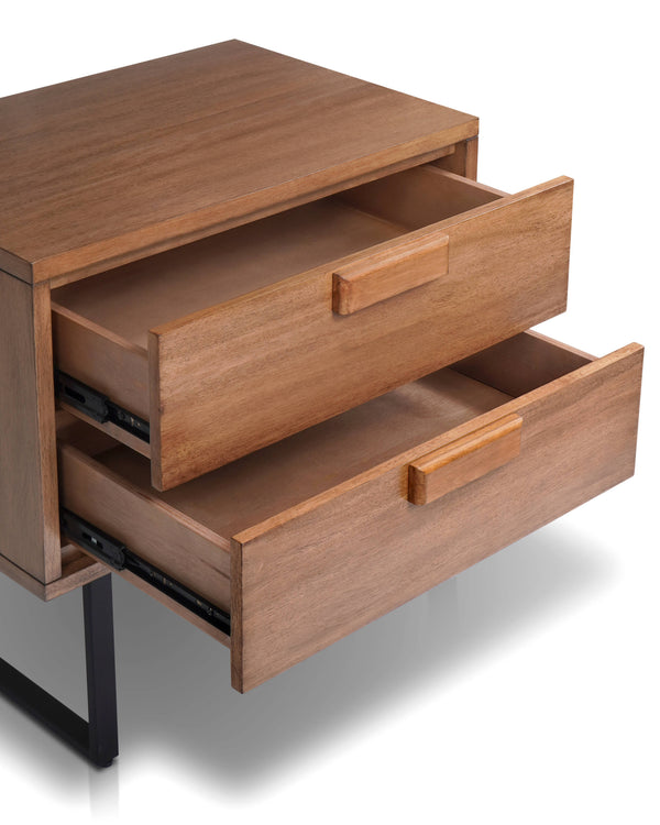 Origins Allison Nightstand: Stylish Design With Soft-close Drawers And Durable English Dovetail Construction Chestnut Mahogany Solids & Gmelina Veneer Ns-10