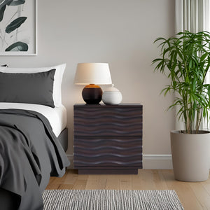 Origins Ruby Nightstand - Vintage Charm With Soft-close Drawers And Dovetail Construction For Your Bedroom Antique Brown Mahogany Solids & Veneer Ns-36