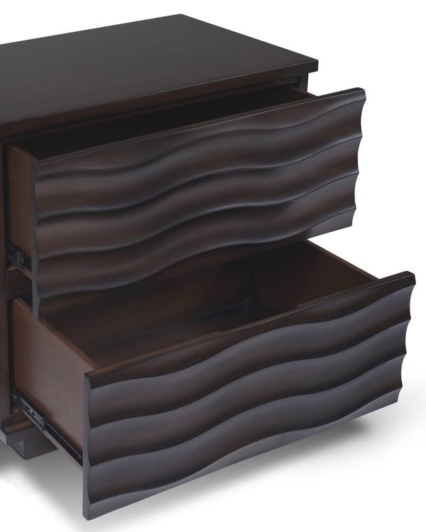 Origins Ruby Nightstand - Vintage Charm With Soft-close Drawers And Dovetail Construction For Your Bedroom Antique Brown Mahogany Solids & Veneer Ns-36