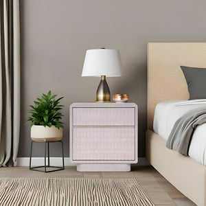 Origins Danica Nightstand - Rustic Elegance With Spacious Drawers And Soft-close Glides For Your Bedroom Decor White Wash Mahogany Solids & Gmelina Veneer Ns-37