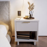 Manhattan Comfort Granville Modern Nightstand 1.0 White NS-5001