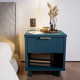 Manhattan Comfort Granville Modern Nightstand 1.0 Midnight Blue NS-5004