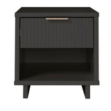 Manhattan Comfort Granville Modern Nightstand 1.0 Dark Grey NS-5005