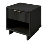 Manhattan Comfort Granville Modern Nightstand 1.0 Dark Grey NS-5005