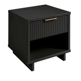 Manhattan Comfort Granville Modern Nightstand 1.0 Dark Grey NS-5005