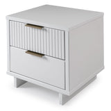 Manhattan Comfort Granville Modern Nightstand 2.0 White NS-5011