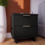 Manhattan Comfort Granville Modern Nightstand 2.0 Black NS-5012