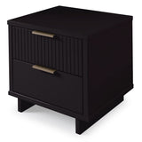 Manhattan Comfort Granville Modern Nightstand 2.0 Black NS-5012