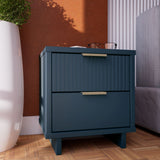 Manhattan Comfort Granville Modern Nightstand 2.0 Midnight Blue NS-5014