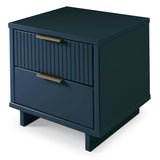 Manhattan Comfort Granville Modern Nightstand 2.0 Midnight Blue NS-5014