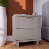 Manhattan Comfort Granville Modern Nightstand 2.0 Light Grey NS-5016