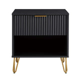 DUMBO 1.0 Nightstand in Black NS001-BK Manhattan Comfort