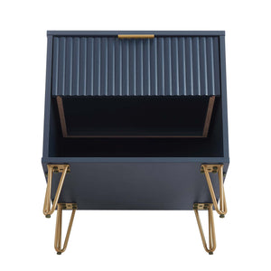 DUMBO 1.0 Nightstand in Midnight Blue NS001-MB Manhattan Comfort