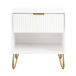 DUMBO 1.0 Nightstand in White NS001-WH Manhattan Comfort