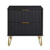 DUMBO 2.0 Nightstand in Black NS002-BK Manhattan Comfort