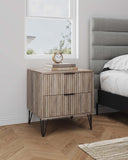 DUMBO 2.0 Nightstand in Rustic Grey NS002-GY Manhattan Comfort