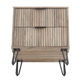 DUMBO 2.0 Nightstand in Rustic Grey NS002-GY Manhattan Comfort