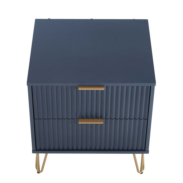 DUMBO 2.0 Nightstand in Midnight Blue NS002-MB Manhattan Comfort