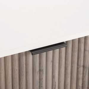 DUMBO 2.0 Nightstand in White and Rustic Grey NS002-WG Manhattan Comfort